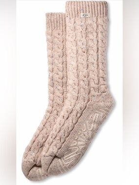 UGG Women's Elowyn Cable Knit Fleece Lined Socks